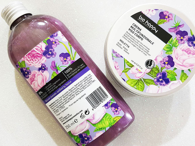 Bio Happy crema multifuzione e bagnoschiuma violetta